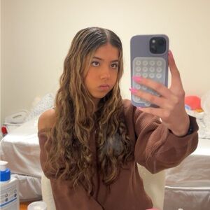 Brown SUUKSESS Cashmere Off Shoulder Sweater